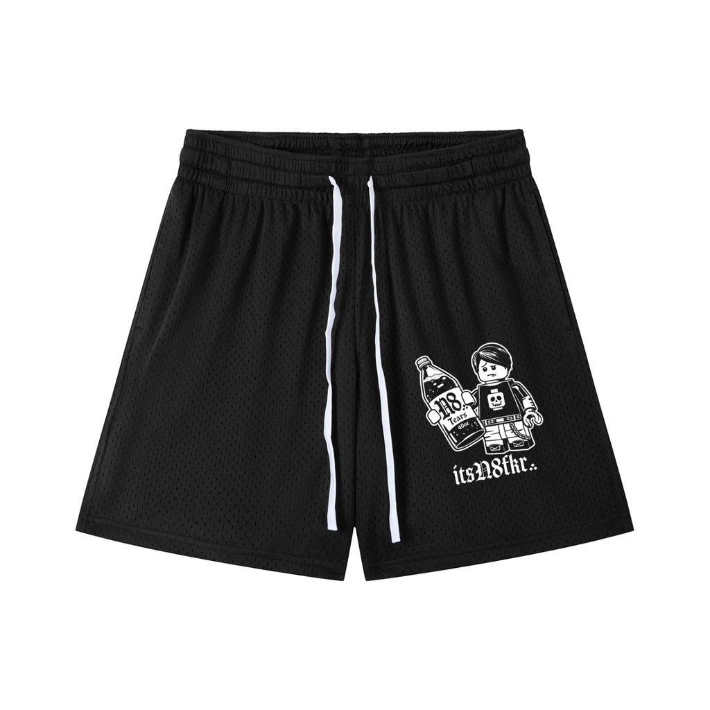 Mesh Drawstring Shorts